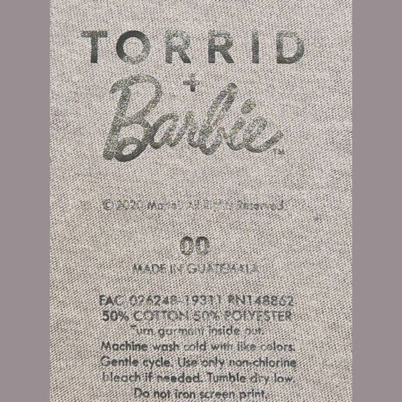 NEW TORRID BARBIE PLUS SIZE SUPER SOFT CHOKER LONG SLEEVE TEE. - Picture 5 of 15